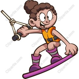 Vibrant Wakeboarding Girl