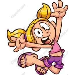 Playful Cartoon Girl