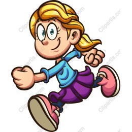 Cheerful Girl Running
