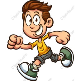 Energetic Running Boy