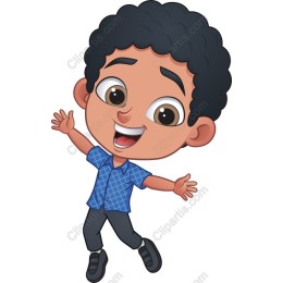 Playful Animated Boy