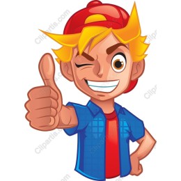 Cheerful Boy Thumbs Up