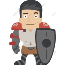 Playful Cartoon Warrior