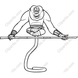 Whimsical Cartoon Monkey