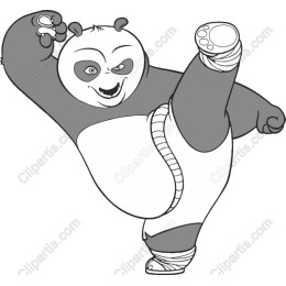 Playful Panda Karate Kick