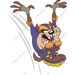 Energetic Roller Skater Cartoon