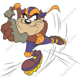 Cartoon Roller Skating Character