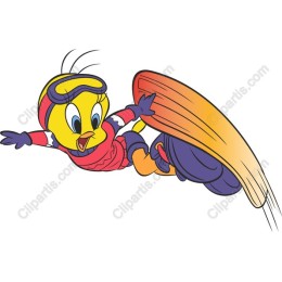 Joyful Snowboarding Character