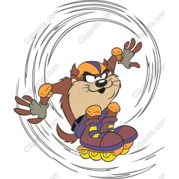 Playful Roller Skating Character