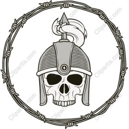 Roman Gladiator Skull with Barbed Wire