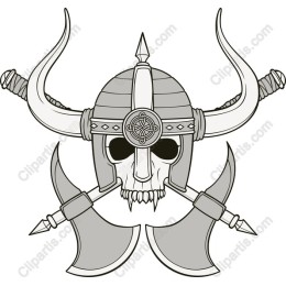 Viking Skull and Axes