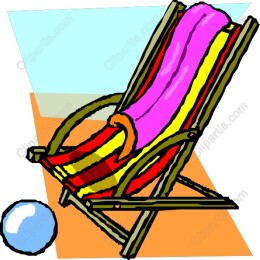 Vibrant Deck Chair and Beach Ball