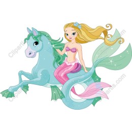 Enchanted Mermaid and Sea Horse