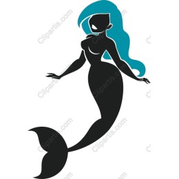 Elegant Teal-Haired Mermaid