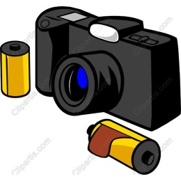Classic Camera with Film Rolls