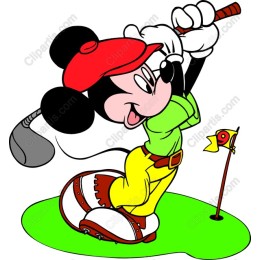 Playful Golfing Character