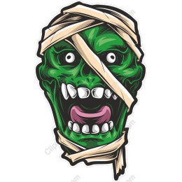 Haunted Green Zombie Head