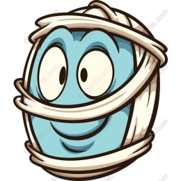 Cheerful Character in Bandages