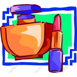 Vibrant Lipstick and Perfume Bottle