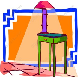 Whimsical Lamp and Side Table