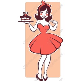 Vintage Bakery Girl