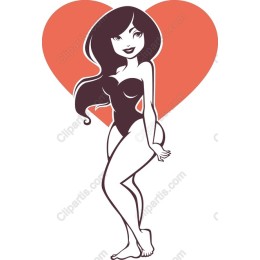 Vintage Pin-Up Heart