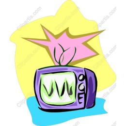 Retro Television with Sprouting Plant