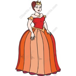 Regal Princess in Colorful Gown