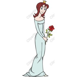 Enchanting Princess with Rose