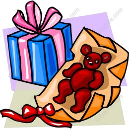 Cheerful Teddy Bear in Gift Box