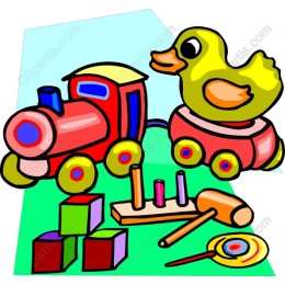 Children's Toy Delight: Train and Duck