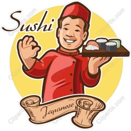 Cheerful Sushi Chef