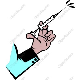 Professional Hand Holding Syringe