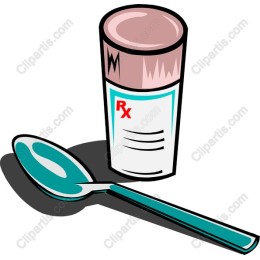 Prescription Bottle and Spoon