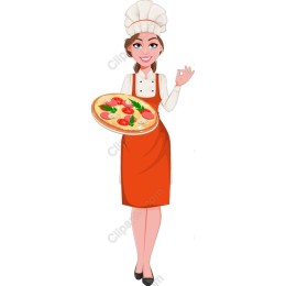 Cheerful Pizza Chef