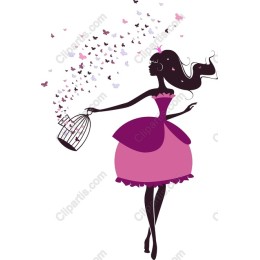 Butterfly Release in Pink Gown