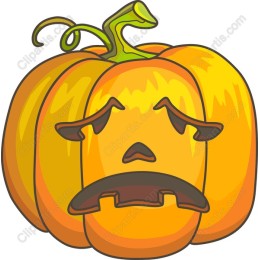 Whimsical Sad Pumpkin