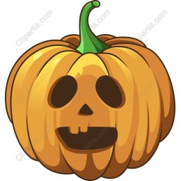 Whimsical Pumpkin Skull