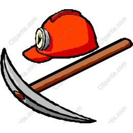 Miner's Helmet and Pickaxe