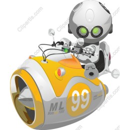 Futuristic Robot Hovercraft