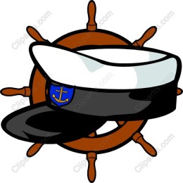 Nautical Sailor Hat with Ship's Wheel