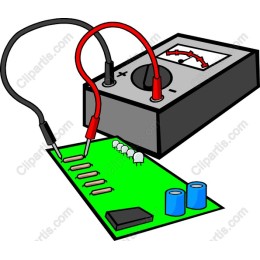Multimeter Testing a Circuit Board