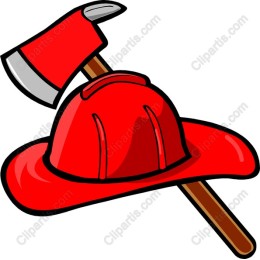 Firefighter Helmet and Axe