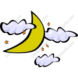 Crescent Moon and Clouds