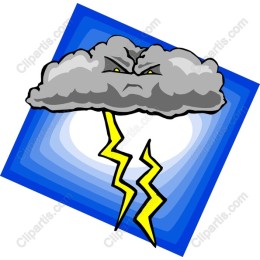 Ominous Storm Cloud with Lightning