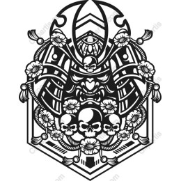 Intricate Skull and Floral Tattoo