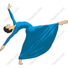 Elegant Dancer in Blue Gown