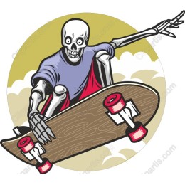 Dynamic Skeleton Skateboarder