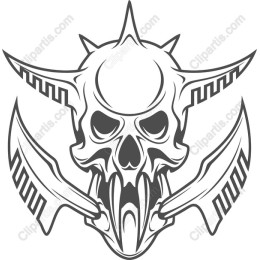 Fierce Skull and Blade