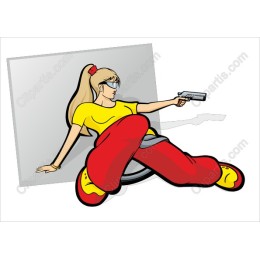Vibrant: Daring Character with Gun